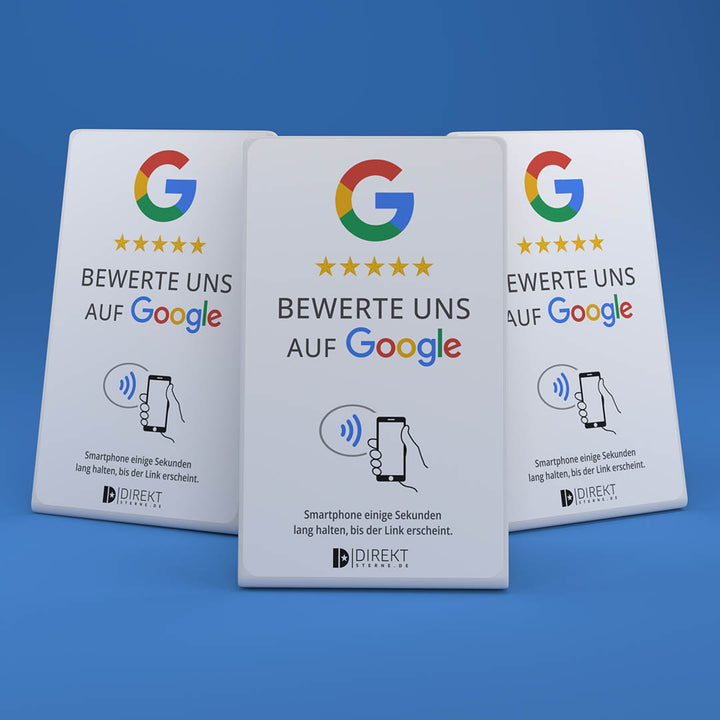 Bundle 01: 3x Google Bewertung NFC-Aufsteller