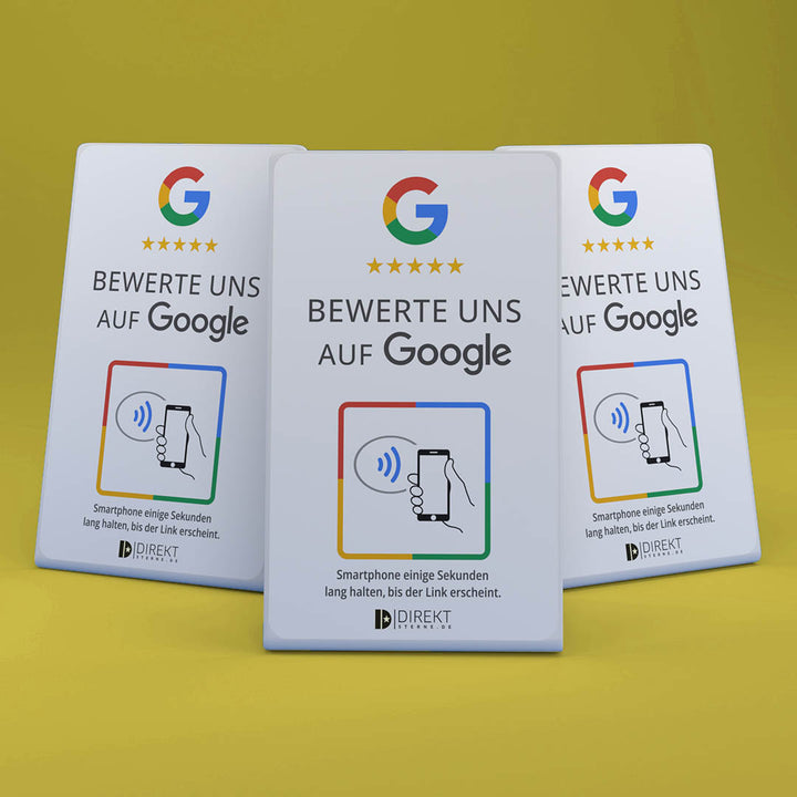 Bundle 01: 3x Google Bewertung NFC-Aufsteller
