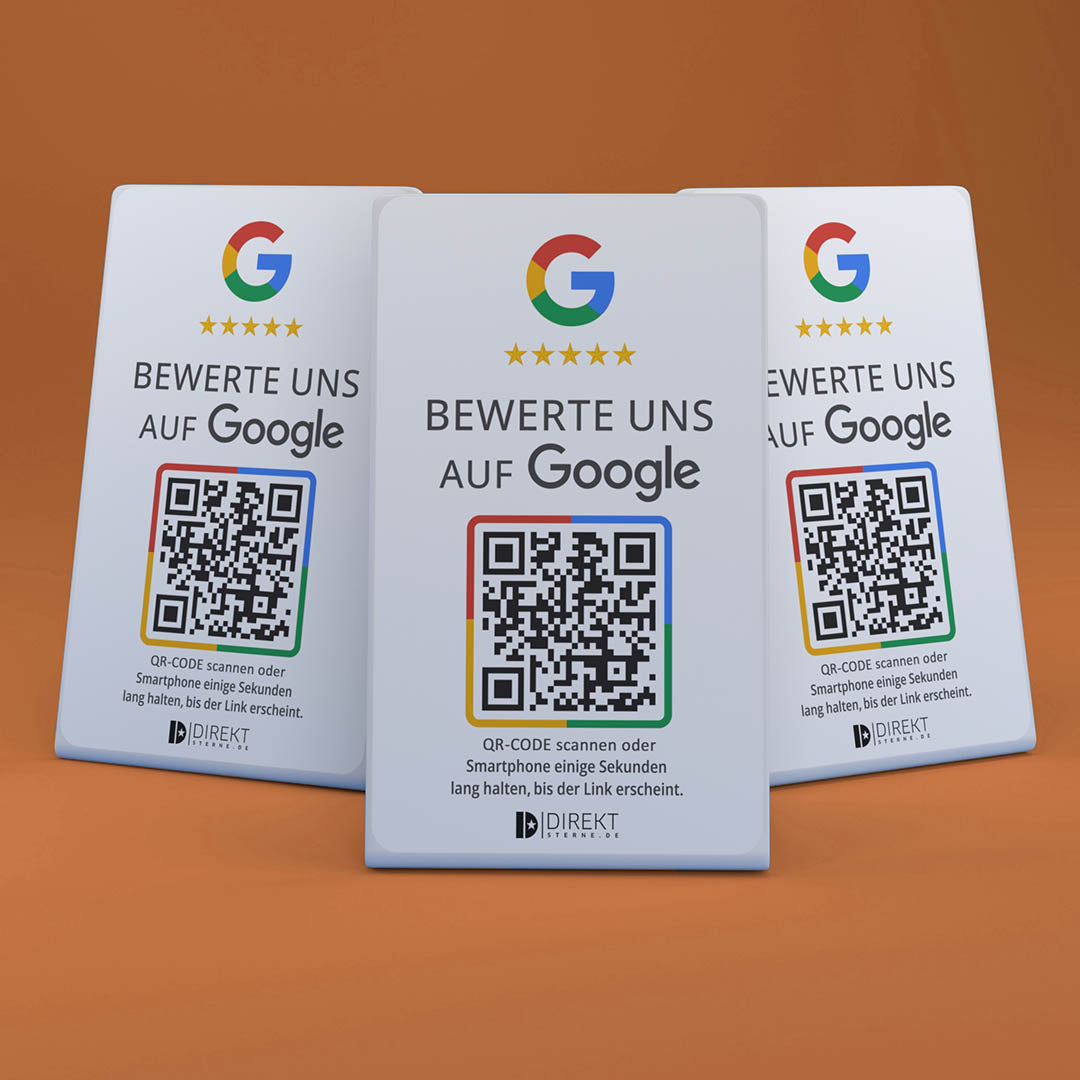 Bundle 01: 3x Google Bewertung NFC-Aufsteller