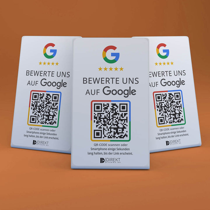 Bundle 01: 3x Google Bewertung NFC-Aufsteller